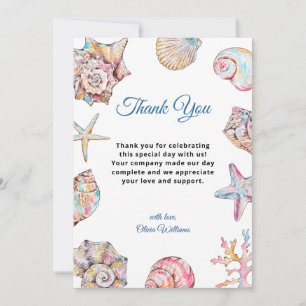Tot Ziens Schelp Baby Shower Bedankkaart