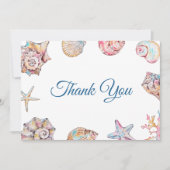 Tot Ziens Schelp Baby Shower Bedankkaart (Voorkant)