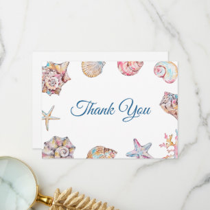 Tot Ziens Schelp Baby Shower Bedankkaart