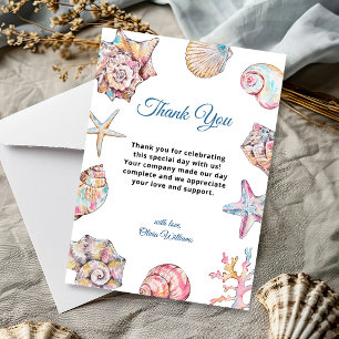 Tot Ziens Schelp Baby Shower Bedankkaart