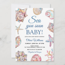 Tot Ziens Schelp Baby Shower