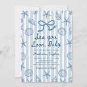 Tot Ziens Schelp Kust Baby Shower Kaart (Voorkant)