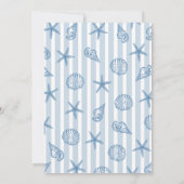 Tot Ziens Schelp Kust Baby Shower Kaart (Achterkant)