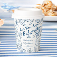 Tot ziens schelpen strand jongen baby shower