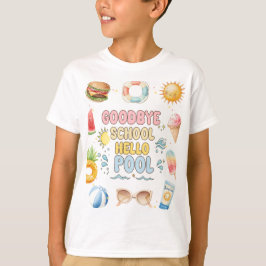 Tot ziens school, hallo zomer, einde van school t-shirt