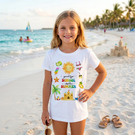 Tot ziens School Hallo Zomer Feest T-Shirt 