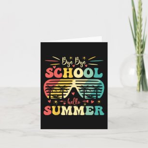 Tot ziens school, hallo zomer, gelukkige laatste s kaart