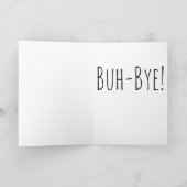 Tot ziens, tot ziens, de reis van de pensionering kaart (Binnen)