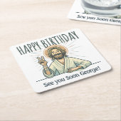 "Tot ziens", Verjaardagscadeau, 55 Kartonnen Onderzetters (Schuin)