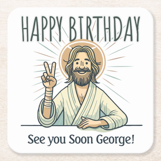 "Tot ziens", Verjaardagscadeau, 55 Kartonnen Onderzetters (Voorkant)