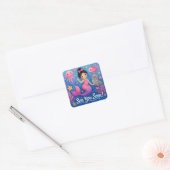 Tot ziens vierkante sticker (Envelop)