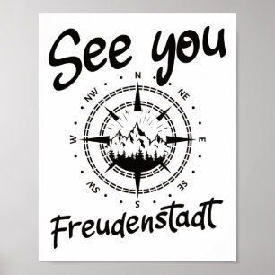 Tot ziens Wandelen Freudenstadt Duitsland Vakantie Poster