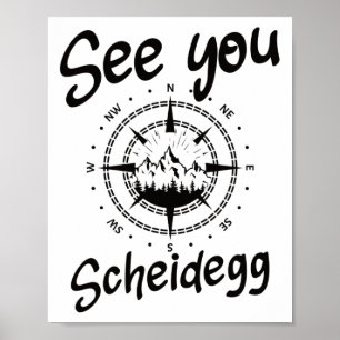 Tot ziens Wandelen Scheidegg Duitsland Vakantie Sk Poster
