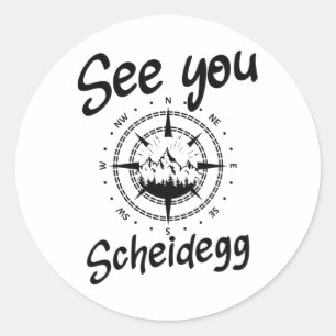 Tot ziens Wandelen Scheidegg Duitsland Vakantie Sk Ronde Sticker