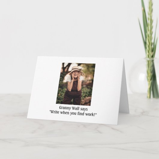 Tot ziens, we zijn door het wenskaart kaart (Voorkant)