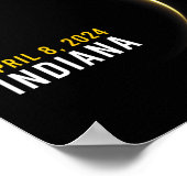 Totaal 04 08 24 Totale zonsverduistering 2024 Indi Poster (Hoek)