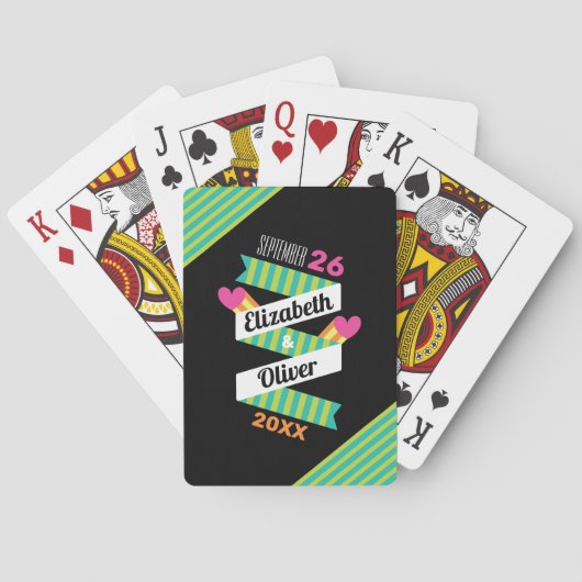 Totaal 80s Bruiloft Pokerkaarten (Achterkant)