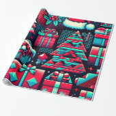 Totaal 80s Kerstpakpapier Cadeaupapier (Uitgerold)