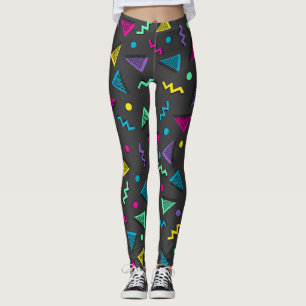 Totaal 80s Meerkleurige vormen Leggings
