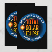 Totaal aantal zonsverduisteringen 8 april 2024 04 kaart (Voorkant / Achterkant)