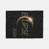 Totaal Amerika 04 08 24 Totaal Zonnerampen 2024 Fleece Deken (Voorkant (Horizontaal))