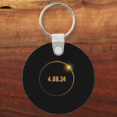 Totaal Amerika 04 08 24 Totaal Zonnerampen 2024 Sleutelhanger (Voorkant)