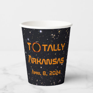 Totaal Arkansas 2024 Zonsverduistering Papieren Bekers