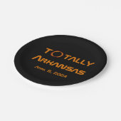 Totaal Arkansas 2024 Zonsverduistering Papieren Bordje (Gekanteld)