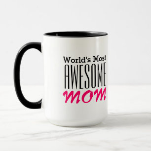 Totaal AWESOME MOEDER-tekst ontwerp Mok