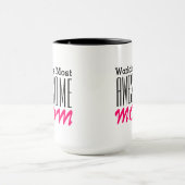 Totaal AWESOME MOEDER-tekst ontwerp Mok (Midden)