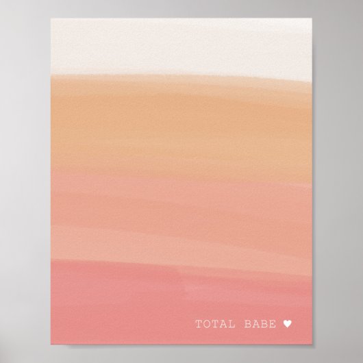 Totaal Babe Fun Wall Art Nursery Waterverf Rainbow Poster (Voorkant)