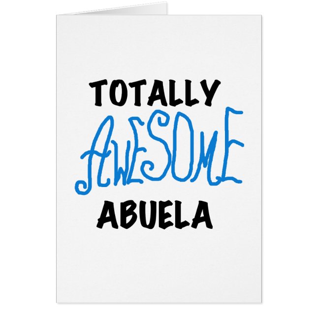 Totaal Blauwe T-shirts Geweldige Abuela en Giften (Voorkant)