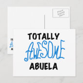 Totaal Blauwe T-shirts Geweldige Abuela en Giften Briefkaart (Voorkant / Achterkant)