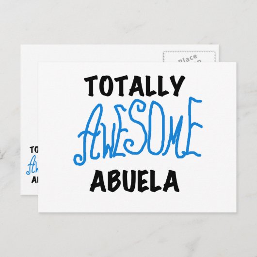 Totaal Blauwe T-shirts Geweldige Abuela en Giften Briefkaart (Voorkant / Achterkant)