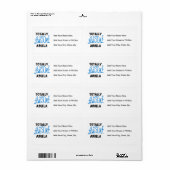 Totaal Blauwe T-shirts Geweldige Abuela en Giften Etiket (Full Sheet)