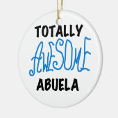 Totaal Blauwe T-shirts Geweldige Abuela en Giften Keramisch Ornament (Links)
