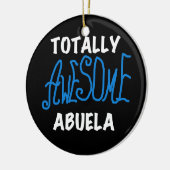 Totaal Blauwe T-shirts Geweldige Abuela en Giften Keramisch Ornament (Links)