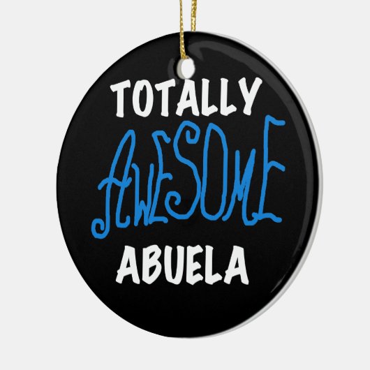 Totaal Blauwe T-shirts Geweldige Abuela en Giften Keramisch Ornament (Links)