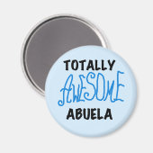 Totaal Blauwe T-shirts Geweldige Abuela en Giften Magneet (Voorkant / Achterkant)