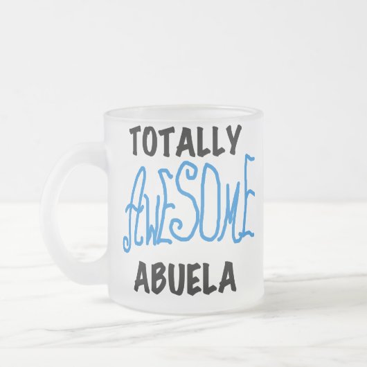 Totaal Blauwe T-shirts Geweldige Abuela en Giften Matglas Koffiemok (Links)