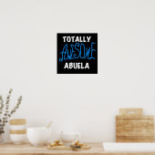 Totaal Blauwe T-shirts Geweldige Abuela en Giften Poster (Keuken)