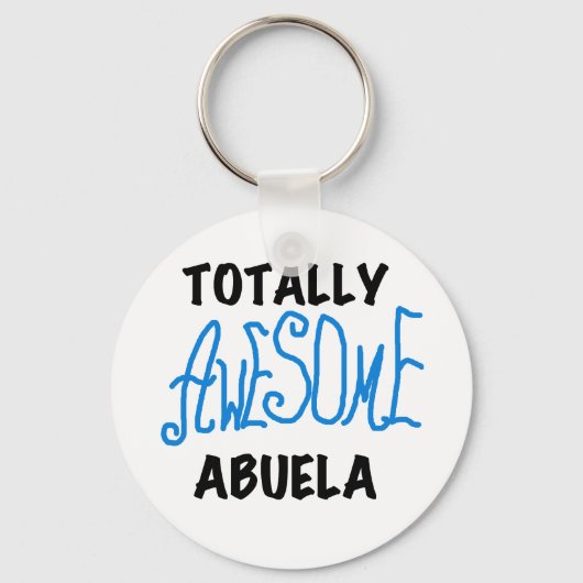 Totaal Blauwe T-shirts Geweldige Abuela en Giften Sleutelhanger (Voorkant)