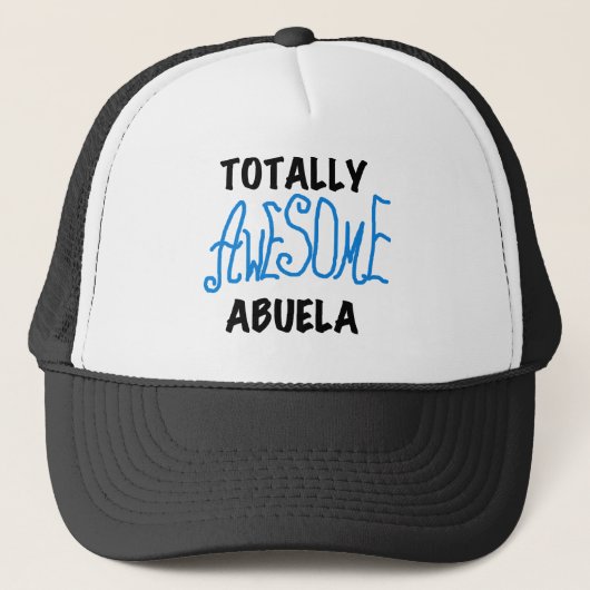 Totaal Blauwe T-shirts Geweldige Abuela en Giften Trucker Pet (Voorkant)
