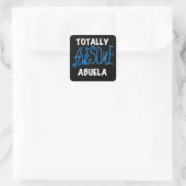 Totaal Blauwe T-shirts Geweldige Abuela en Giften Vierkante Sticker (Tas)