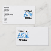 Totaal Blauwe T-shirts Geweldige Abuela en Giften Visitekaartje (Voorkant / Achterkant)