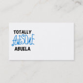 Totaal Blauwe T-shirts Geweldige Abuela en Giften Visitekaartje (Achterkant)