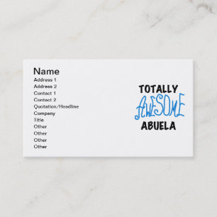 Totaal Blauwe T-shirts Geweldige Abuela en Giften Visitekaartje