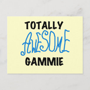 Totaal Blauwe T-shirts Geweldige Gammie en Giften Briefkaart