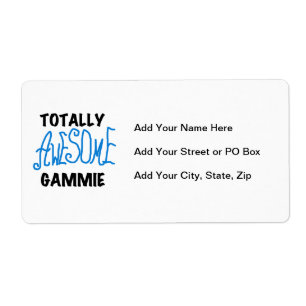 Totaal Blauwe T-shirts Geweldige Gammie en Giften Etiket