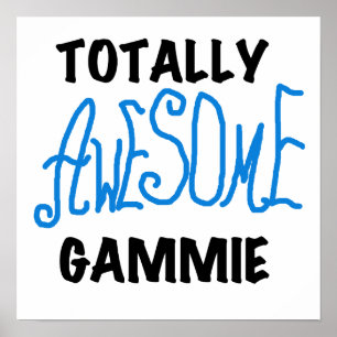 Totaal Blauwe T-shirts Geweldige Gammie en Giften Poster